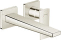 hansgrohe Metropol Modern 1-Handle 2-Hole 5-inch Tall Wall Mounted Bathroom Faucet in Polished Nickel, 32526831