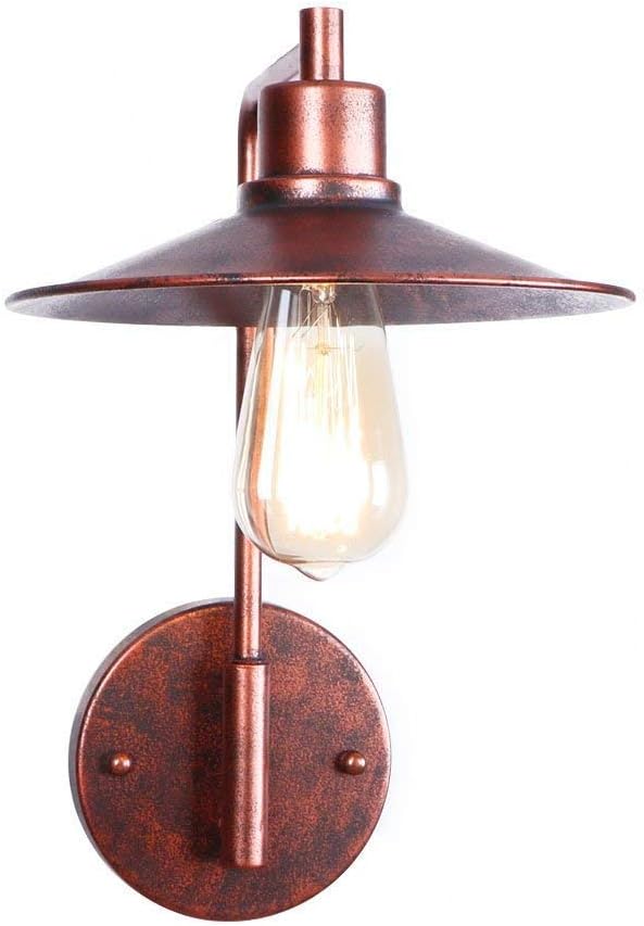 Wall Mounted Light Retro Metal Wall Lamp Vintage Industrial Wrought Iron Wall Light Sconce for Restaurant Living Room Bathroom Clothing Store Bedside Wall-Mounted Lighting Reading Light