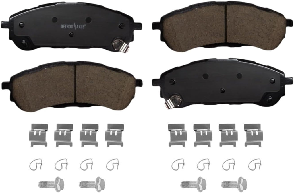 Detroit Axle - Brake Kit for Ford 2019-2022 Ranger Disc Brake Rotors Disc Brake Rotors 2020 2021 Ceramic Brakes Pads with Hardware Replacement : 12.24' inch Front and 12.13' inch Rear Rotor