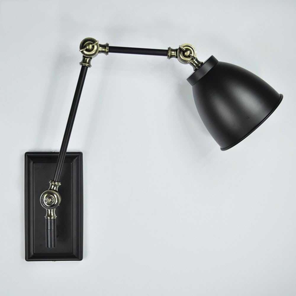 Tai Lu Wall lamp, Loft Industrial Adjustable Long Arm Wall Sconce Lamp Antique Retro V-intage Wrought Iron E-dison Metal Wall Light Fixture,Black Modern Chandeliers, Tal-159971