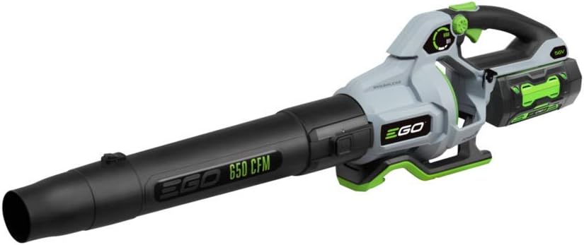 EGO 650 CFM 56V Cordless Leaf Blower with 5Ah Battery and American 14' 4-Blade Push Reel Lawn Mower Bundle
