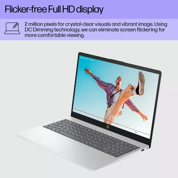 HP 15-FD000 Personal Laptop, 2025, 15.6' 1920x1080 Touch, Intel-10 Core i5-1334U, Intel Iris Xe Graphics, 8GB DDR4, 512GB SSD, Win11 Home, Wi-Fi 6, BT 5.3, 720p HD Camera, Silver