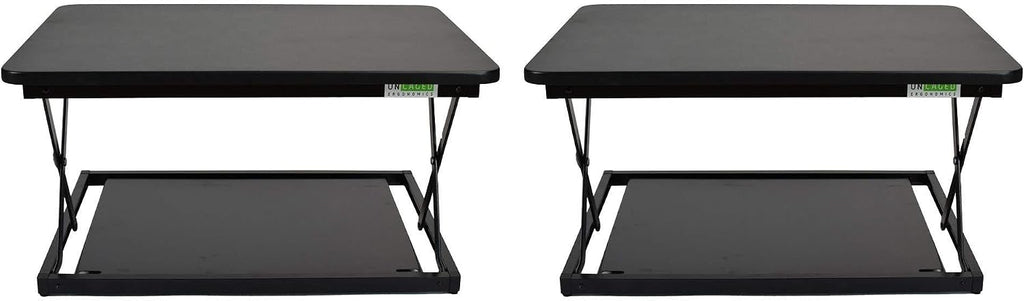 Uncaged Ergonomics CHANGEdesk Mini - Affordable Height Adjustable Stand Up Desk Conversion and Laptop Standing Desk Converter (2 Pack | Black)