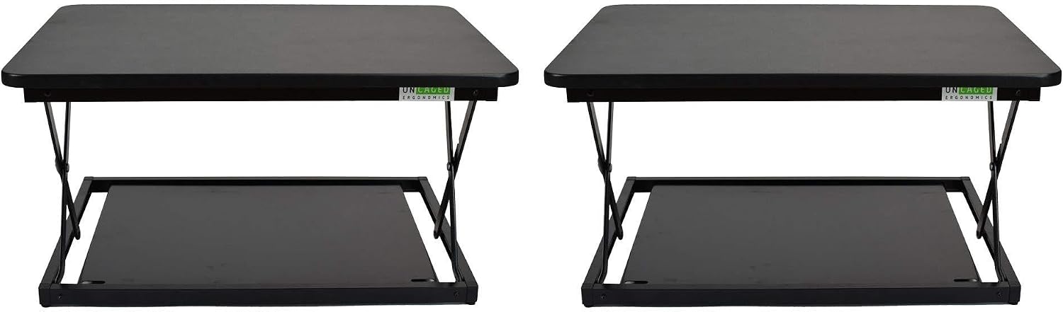 Uncaged Ergonomics CHANGEdesk Mini - Affordable Height Adjustable Stand Up Desk Conversion and Laptop Standing Desk Converter (2 Pack | Black)
