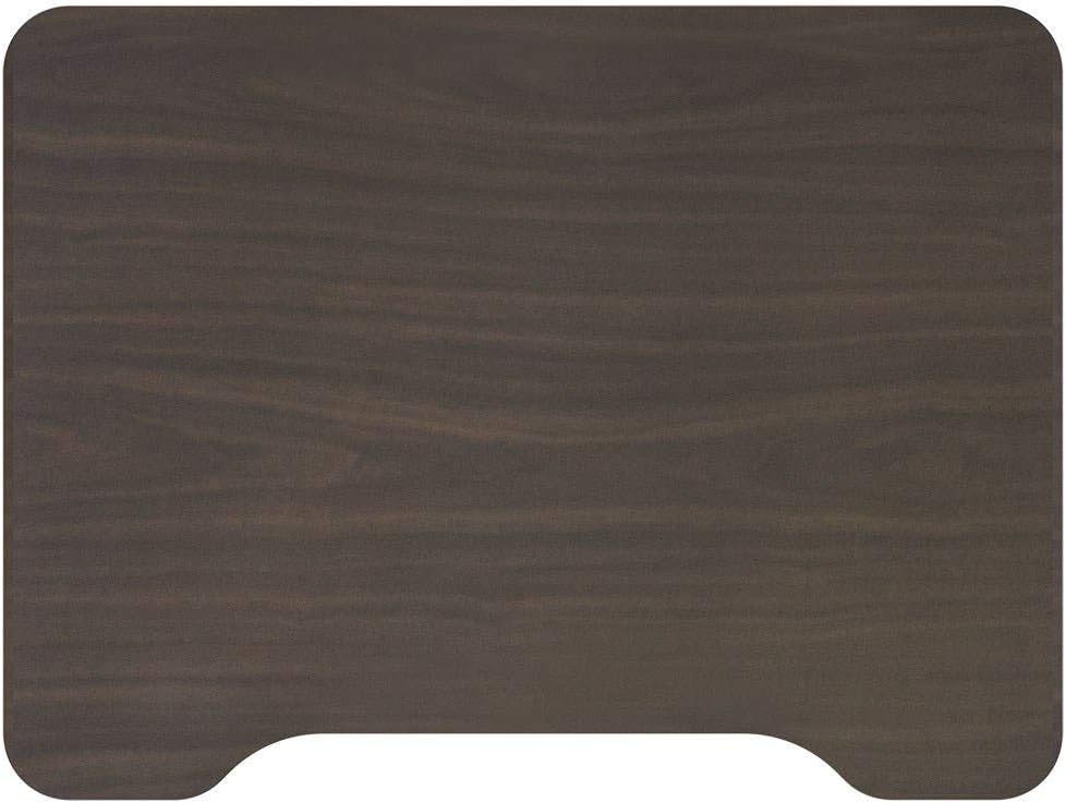 Monoprice Gas-Lift Sit-Stand Rolling Laptop Riser Desk - Dark Walnut (31.5 x 23.5in) Table Top for Single Display, Height Adjustable 29.5'-42.3' Max,Brown