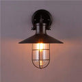 Black Wrought Iron Wall Sconce Retro Farmhouse Barn Wall Light Adjustable Angle Metal Wall Lamp E27 Edison Fixture for Loft Bar Wine Cellar Porch Aisle Decoration