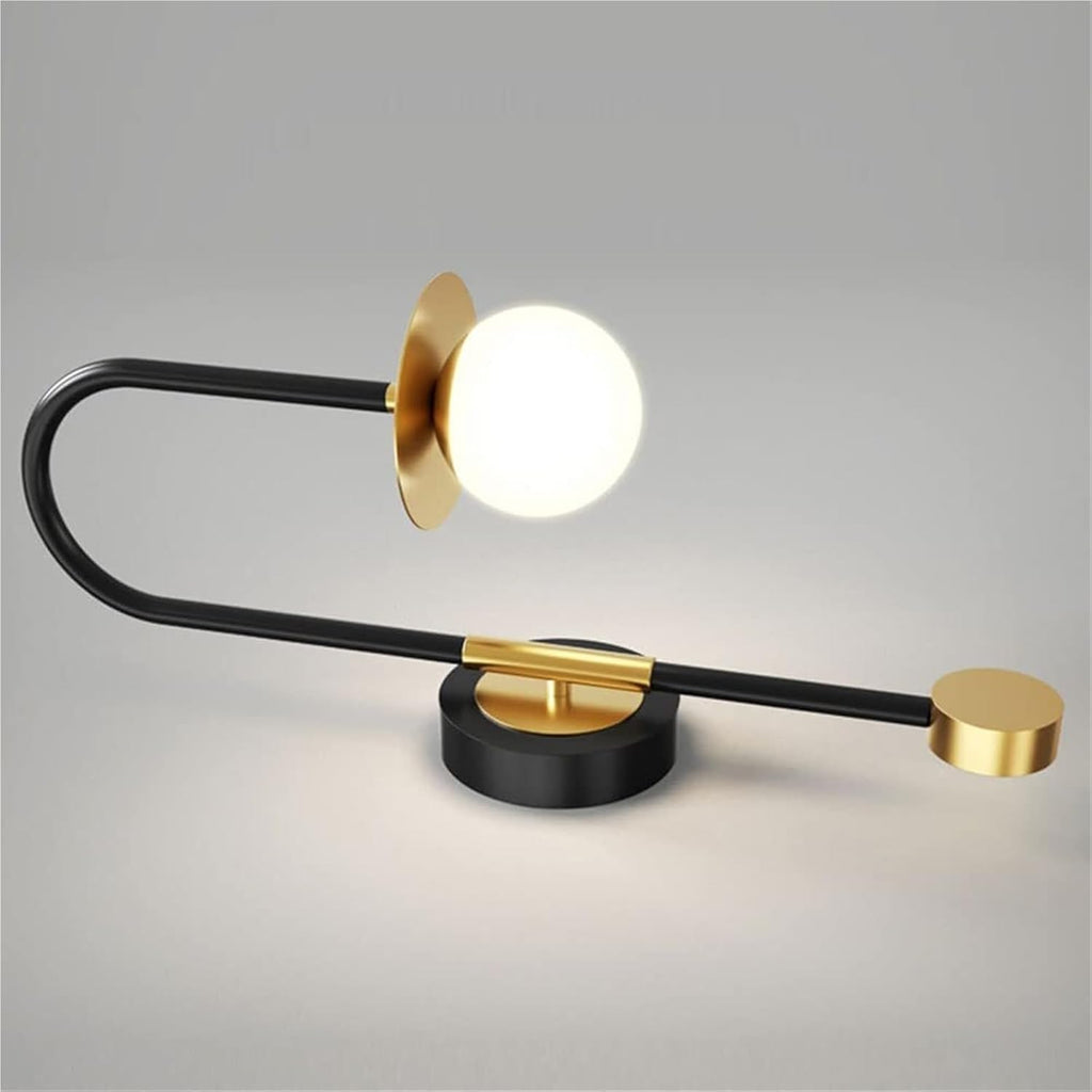 Modern Wall Sconces, Indoor Decor Black Wall Lamps for Bedroom, Tri-Color Dimmable Metal Wrought Iron Spherical Wall Light Fixtures, for Living Room Cafe Bathroom