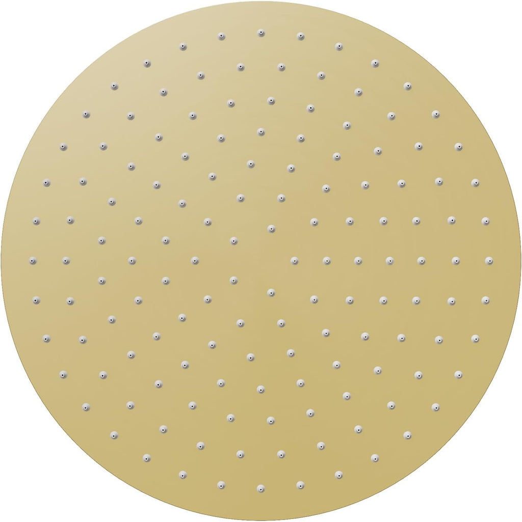 VBFF-Shower Head,rain shower head, 12 inch- Round Shower Head, 1.8 GPM Flow Rate, rainfall showerhead,VBFF13 (Brushed Gold)