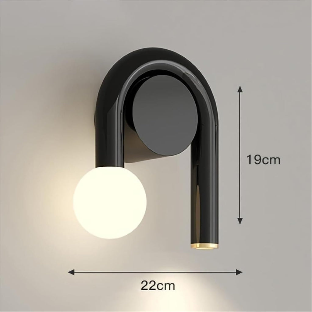 Wall Light Fixtures Wrought Iron LED Wall Sconce 12W Decorative Wall Lamp for Bedroom Living Room Corridor and Indoors(White)