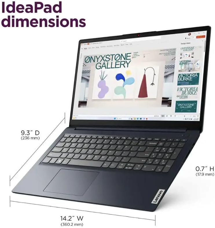 Lenovo IdeaPad 15.6' HD Anti-Glare w/ 1 Year Microsoft 365, 20GB RAM, 384GB SSD, Windows 11 Home, Up to 9.5 Hours Battery Life, Intel Processor, WiFi 6, HDMI, USB-C, SD Card Reader, w/WOWPC USB