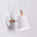 Wall Light Modern Wall Lamp Black Wrought Iron Shade Simple Wall Mount Light Indoor Sconces Home Decor Lamp Chandelier Light Fixture(White)