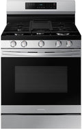 Samsung 6.0 Cu. Ft. Smart Freestanding Gas Range with No Pre-heat Air Fry & Convection, Stainless Steel, NX60A6511SS/AA