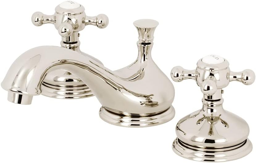 Kingston Brass KS1166BX 8 in. Widespread Bathroom Faucet, Polished Nickel