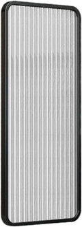 Urinal Privacy Screen Toilet Partition, Wall-Mounted Wrought Iron Tempered Glass Urinal Barrier Divider Partition for Public Space, Bathroom, Hotel,Black