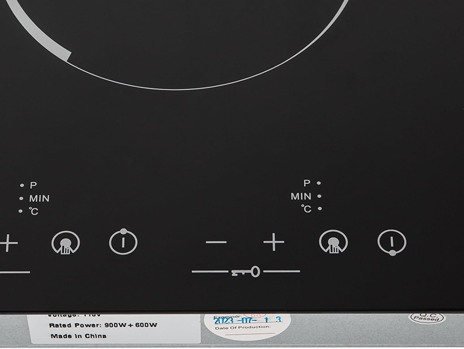 1500W Electric Cooktop, Electric Stove Top with LED display, 110V Intelligent Control Built-in Cooktop, 9 Heating Level, Kid Safety Lock, Sensor Touch Control for Kitchens (2 Burners)