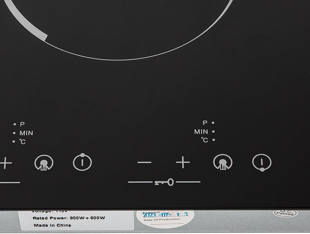 2 Burners Electric Cooktop, 20inch Built-in Electric Stove Top Electric Hot Plate Cooktop with Touch Control, 9 Power Levels, Hot Plate Electric Stove Top Burner for Kitchens