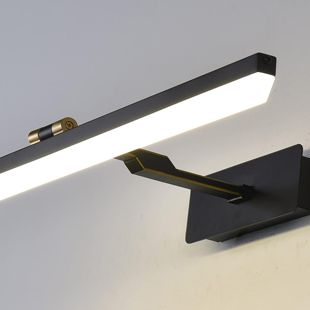 Mirror Light Simple Modern Led Mirror Front Lights European Style Black Wrought Iron Acrylic Art Bathroom Dressing Table Waterproof Fog Cabinet Lamp Bedside Wall Light, 57cm,Wall Light (Color : Neut
