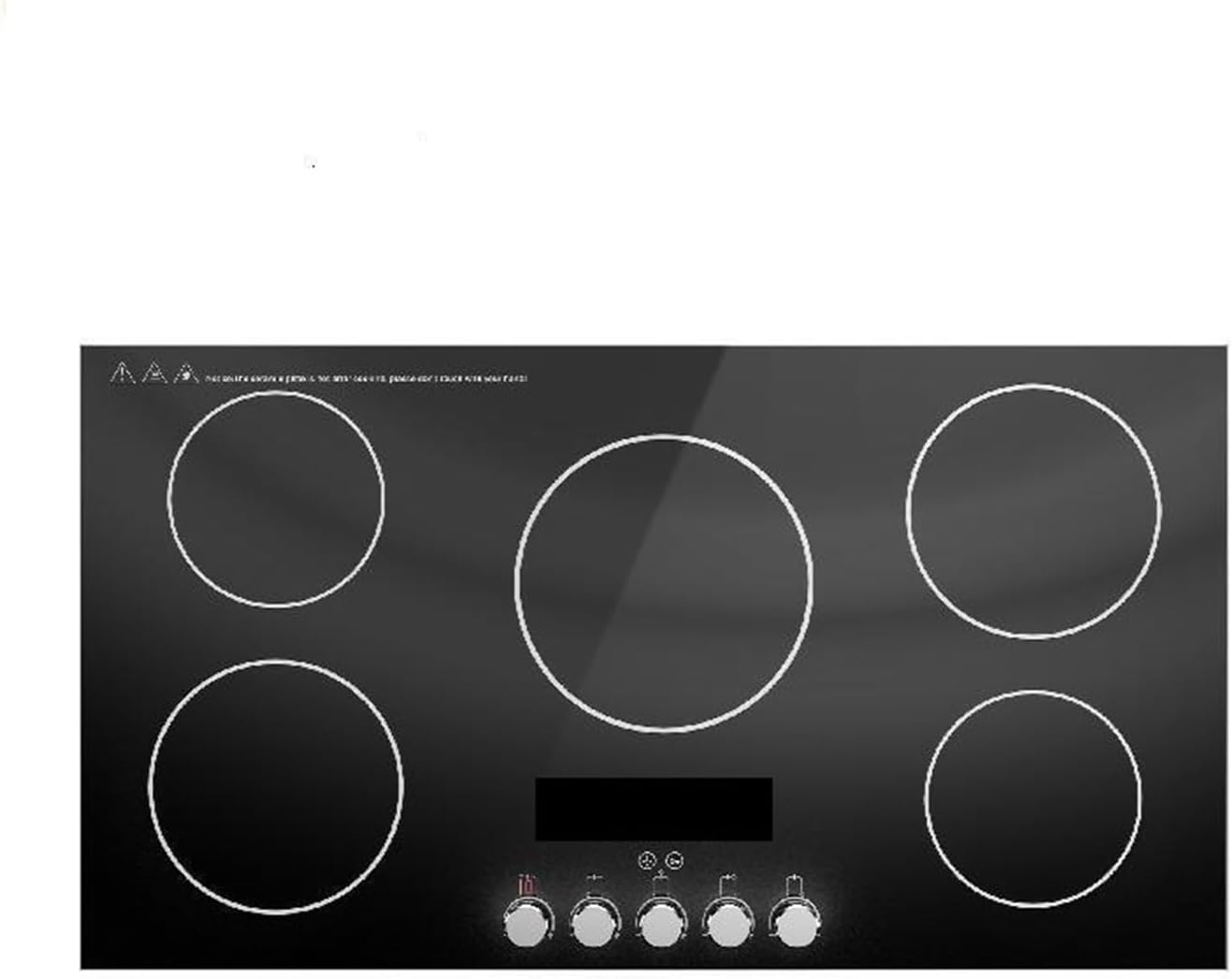 PacuM 2/4/5 Burners Built-in Induction Stove Top 11/12/30/35 IncH Ceramic Glass Electric Cooktop With 9 Power Levels (Color : Black, Size : 12in 110V), 1005004766413656