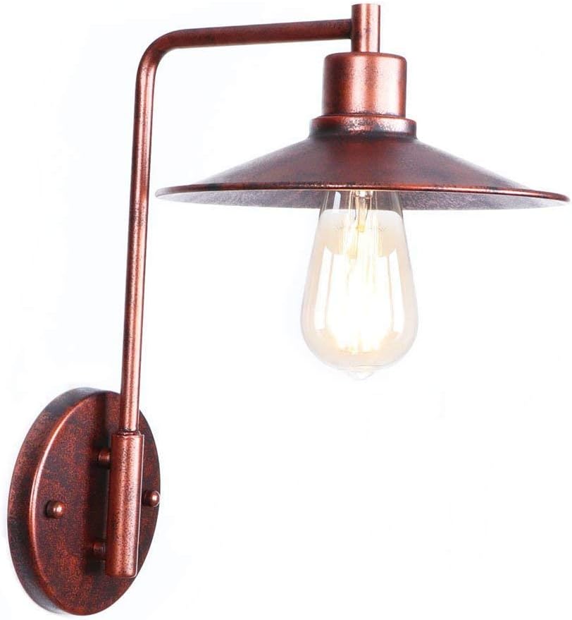 Wall Mounted Light Retro Metal Wall Lamp Vintage Industrial Wrought Iron Wall Light Sconce for Restaurant Living Room Bathroom Clothing Store Bedside Wall-Mounted Lighting Reading Light