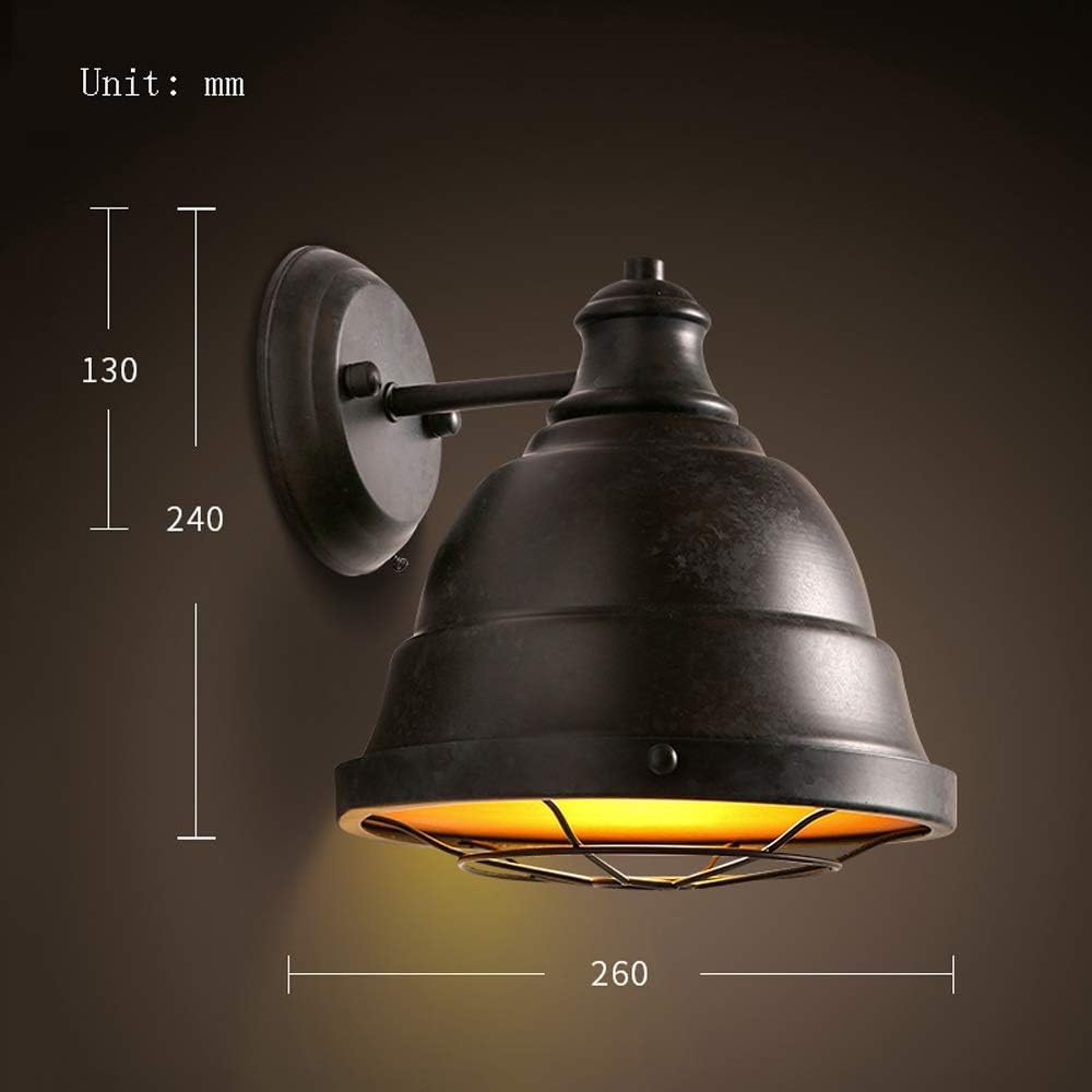 Vintage Industrial Wrought Iron Wall Lamp - Retro Black Wall-Mounted Lantern for Bedroom, Living Room, Bathroom, and Hallway(Black)