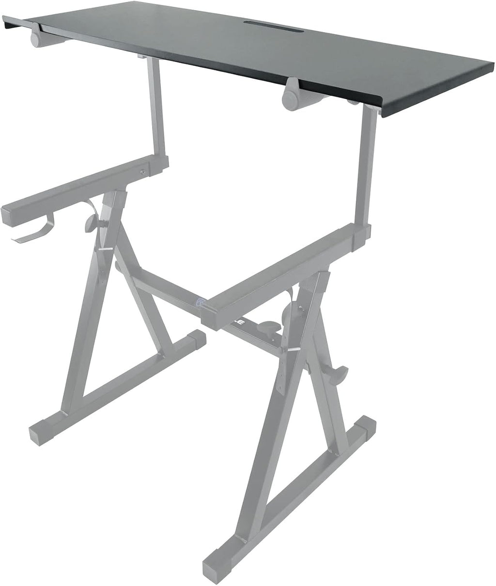 Rockville RKS42X Bundle: 2-Tier X-Stand Keyboard/DJ Stand with Quick Release Mechanism, Z-SHELF Universal Shelf for Z-Stand with Second-Tier, 2-Items