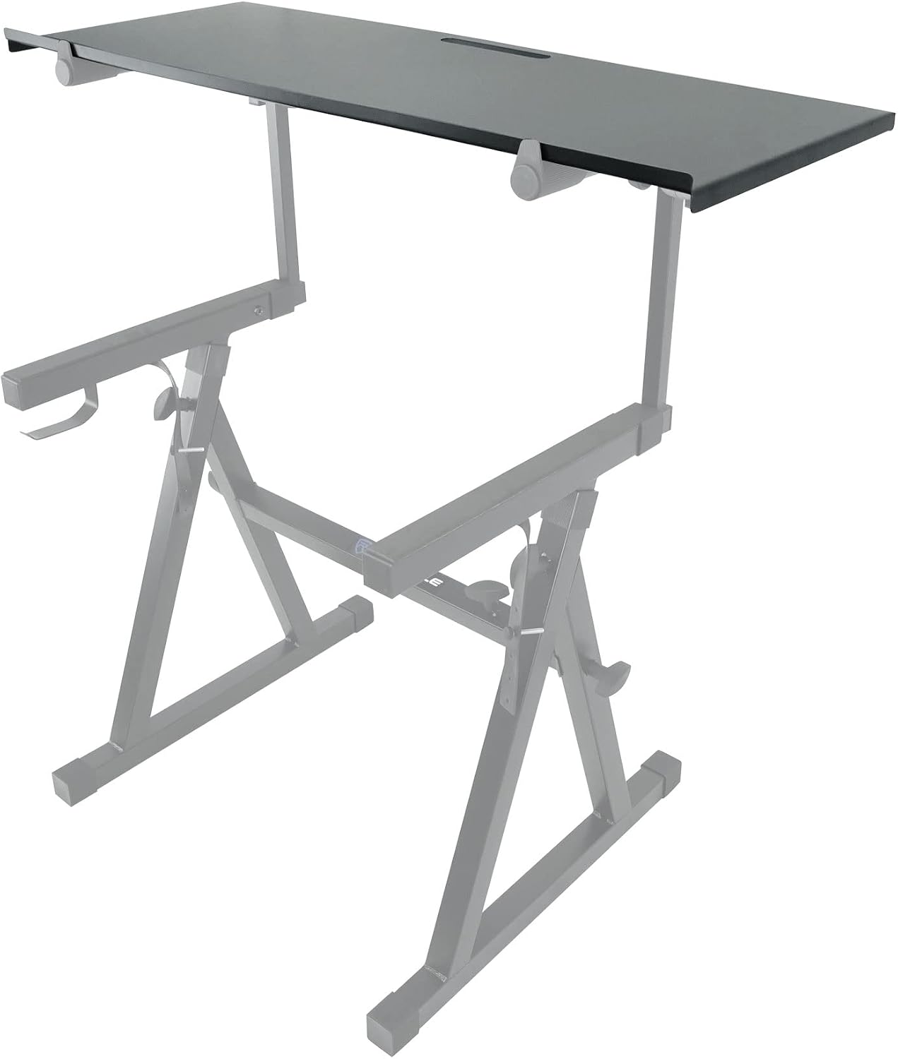Rockville RKS42X Bundle: 2-Tier X-Stand Keyboard/DJ Stand with Quick Release Mechanism, Z-SHELF Universal Shelf for Z-Stand with Second-Tier, 2-Items