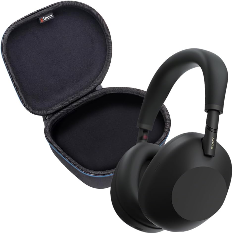 Sony WH-1000XM6 Wireless Noise Cancelling Over Ear Headphone Bundle with gSport Case (Black)