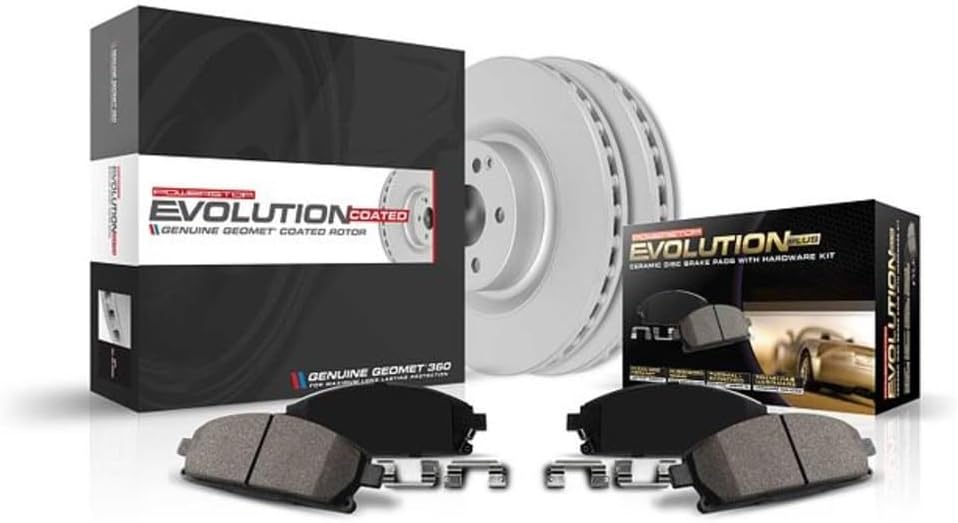 PowerStop Front Brake Kit for Hyundai Elantra 2017-20 - Fully-Coated Disc Rotors with Z17 Ceramic Brake Pads Replacement, CRK7370