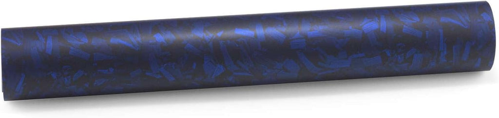 PET Marble Forged Carbon Fiber Textured Matte Royal Blue Vinyl Wrap Auto Car Sticker Decal Film Sheet Bubble Free Air Release Technology with Tool Set 5FTx30FT