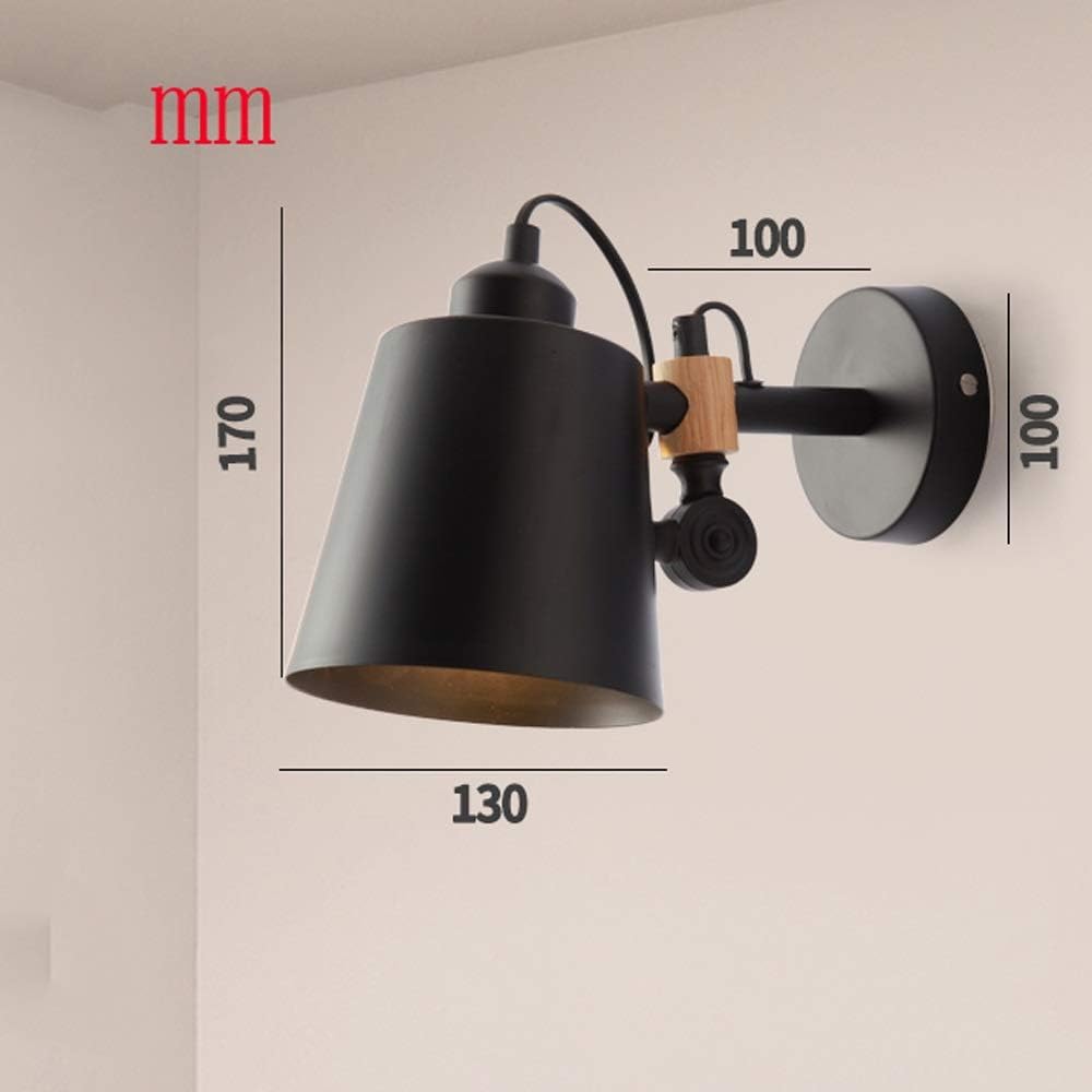 Wall Mounted Light Black And White Two Nordic Modern Minimalist Wall Lamp Optional Creative Personality LED Wall Lamp Wrought Iron Bedroom Bedside Aisle Living Room Bathroom Mirror Front Light P