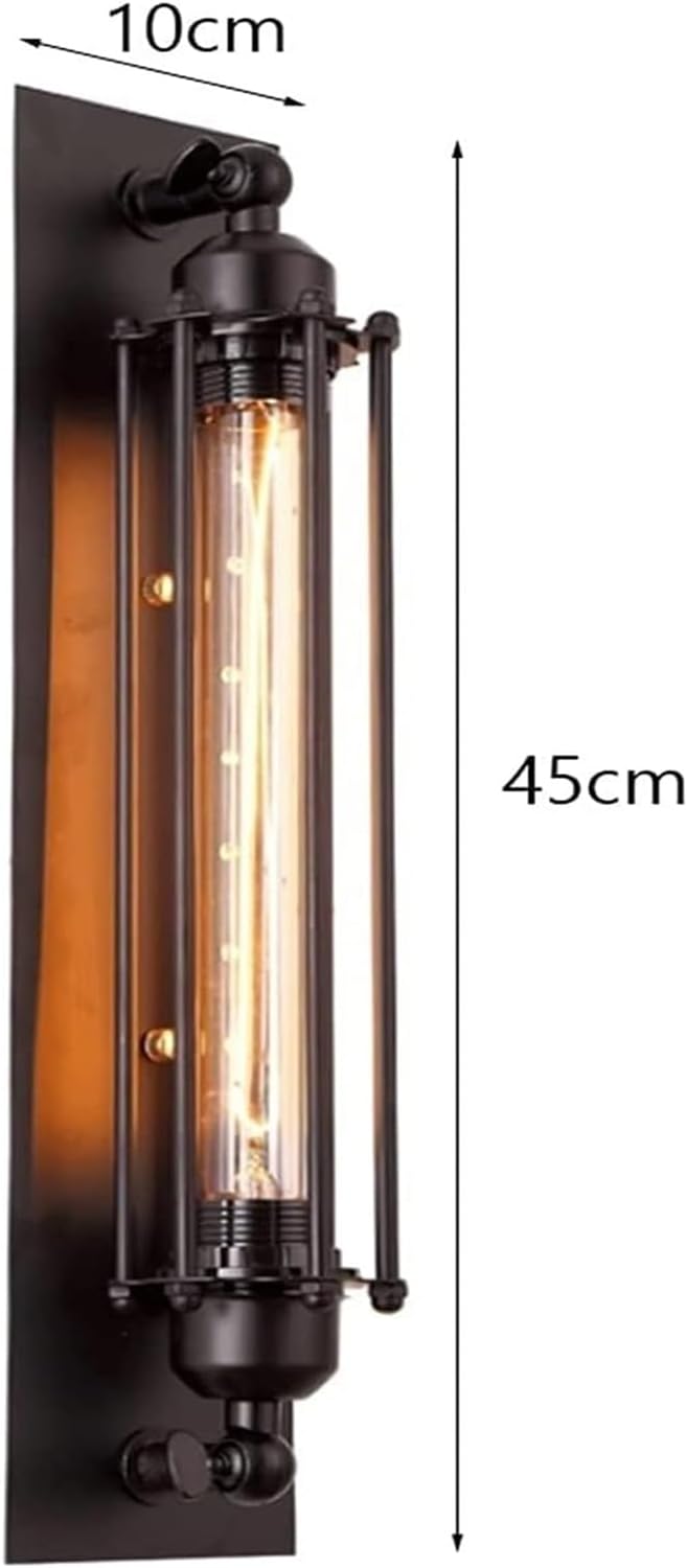 ANALYST Wall Lamp Vintage Black Flute Wall Light Retro Industrial Metal Wrought Iron Retro Bar Restaurant Wall Sconce Wall Mount Sconce Lighting Fixture,Modern Wall Sconces