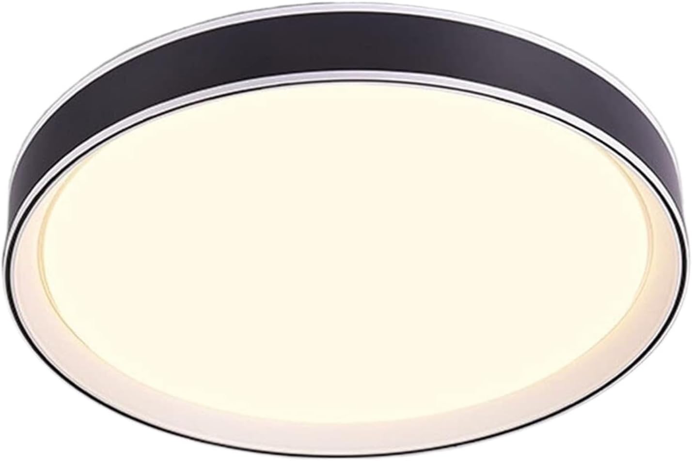 Modern Simple LED Ceiling Light, Dimmable Wrought Iron Ceiling Lamp for Bedroom Living Room Dining Room Lighting Fixtures(Black)
