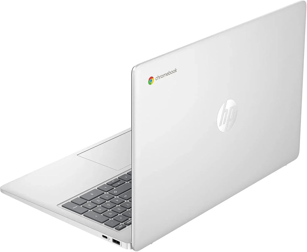 HP Chromebook 15.6 inch Laptop, Ultra Light Business Laptop, Intel Processor N200, 8GB LPDDR5 RAM, 64GB eMMC, Intel UHD Graphics, Long Battery Life, HD Webcam, WiFi 6, Chrome OS, Silver (Renewed)