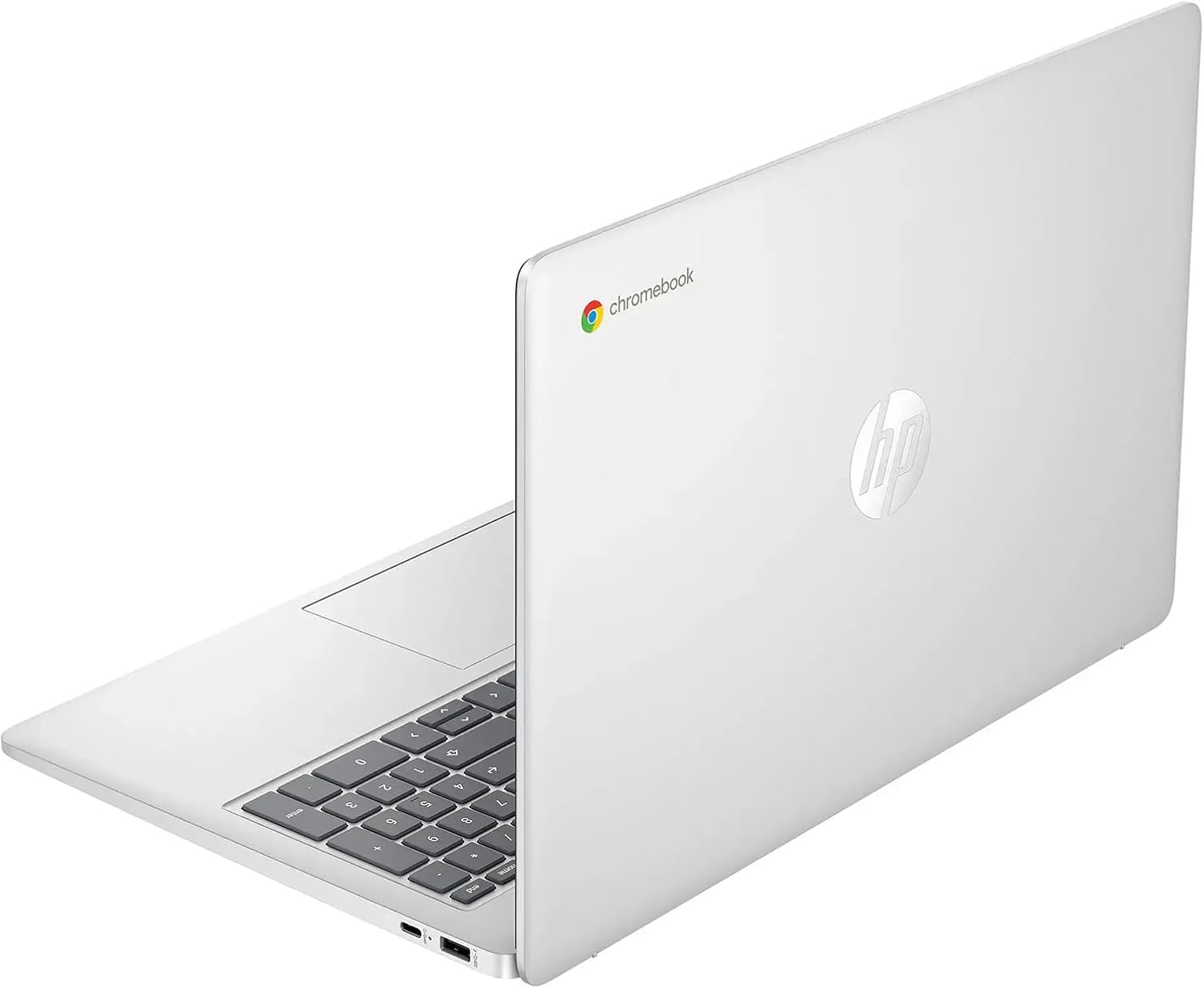 HP Chromebook 15.6 inch Laptop, Ultra Light Business Laptop, Intel Processor N200, 8GB LPDDR5 RAM, 64GB eMMC, Intel UHD Graphics, Long Battery Life, HD Webcam, WiFi 6, Chrome OS, Silver (Renewed)
