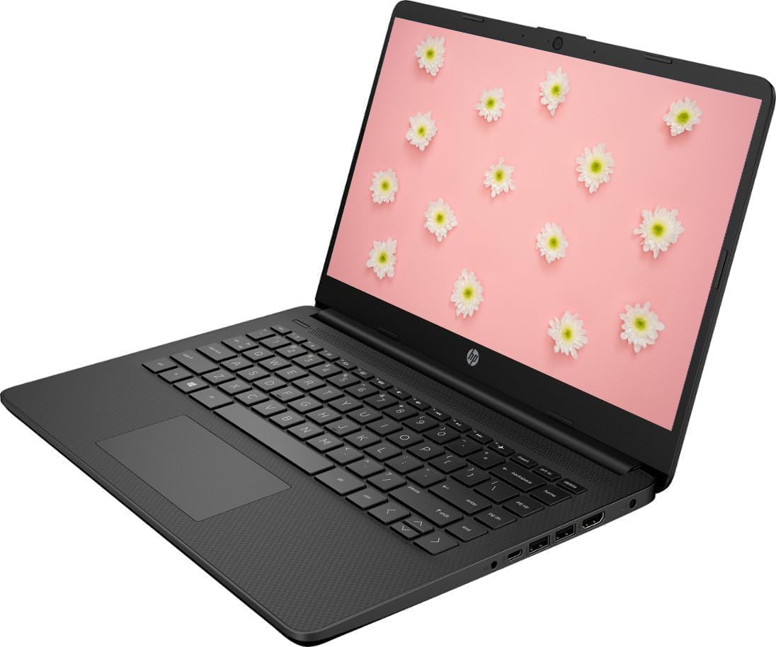 HP 2023 14' HD IPS Touchscreen Laptop, Intel Celeron Processor Up to 2.80GHz, 4GB SDRAM, 64GB SSD, Super-Fast WiFi, Windows 11 OS, Dale Black (Renewed)