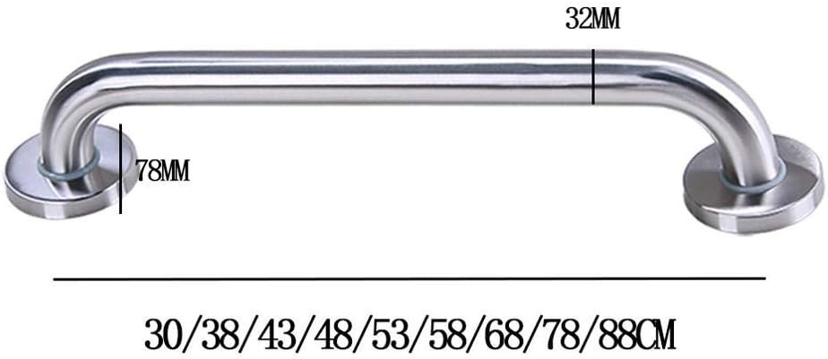 handrail Grab Rails,Handrails Grab Bar Bathroom, 12Inch Handicap Shower Handrails, Bathtub, Elderly Toilet, Handicapped Bathing Handrails/88Cm