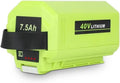 OUTMX 40V 6.0AH 7.5Ah Replacement Batteries Compatible for Ryobi Battery 40V Power Tools OP4075A OP4026 OP4060 OP4050 OP4040 OP4030(7.5Ah Battery)