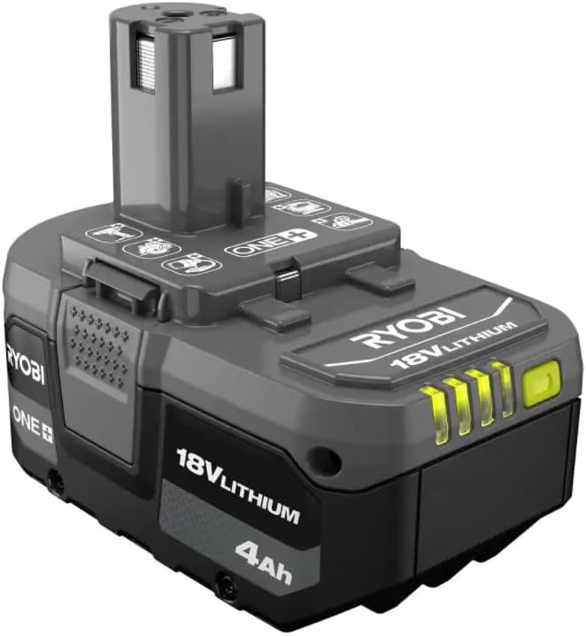 Ryobi ONE+ 18V Lithium-Ion 4.0 Ah Battery (2-Pack) with 18V Lithium-Ion Charger