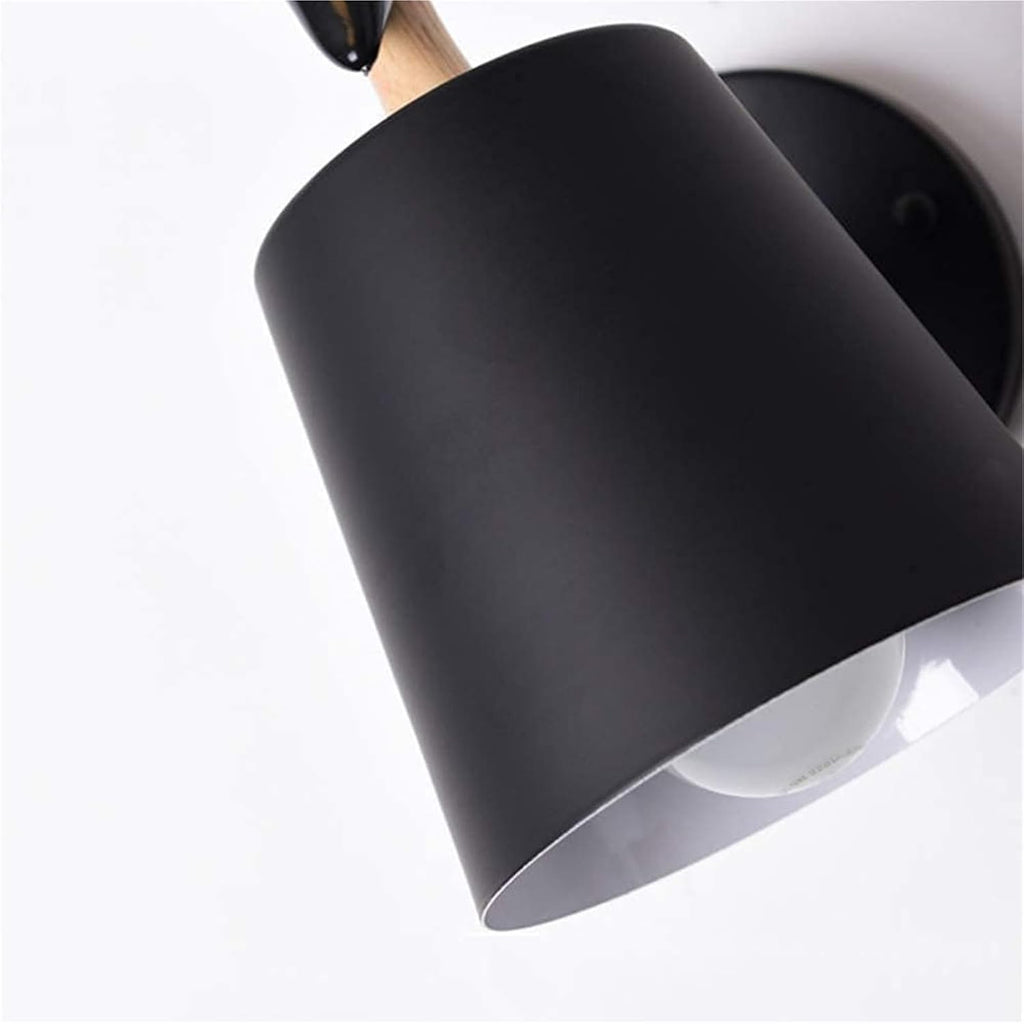 Wall Light Modern Wall Lamp Black Wrought Iron Shade Simple Wall Mount Light Indoor Sconces Home Decor Lamp Chandelier Light Fixture(Black)