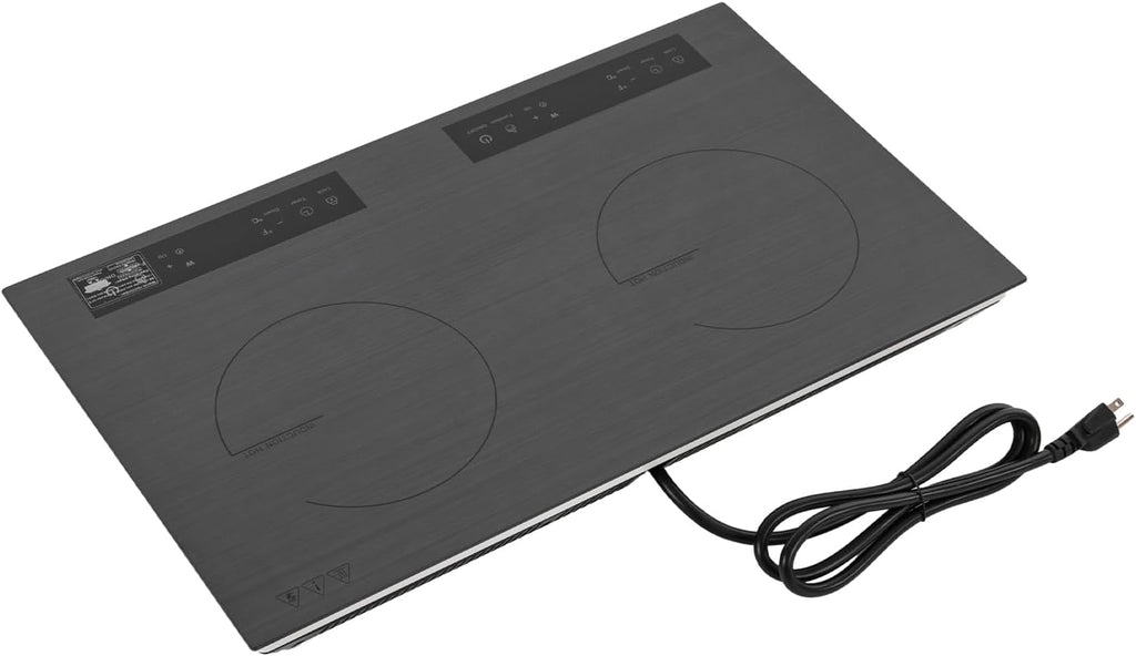 2 Burner Electric Cooktop, 2600W 110-120V Electric Ceramic Cooktop Built-in Electric Stove Top with 2 Electric Burners, 9 Heating Level and Kid Safety Lock, Sensor Touch Control, 23.62x14.17x3.15 inch