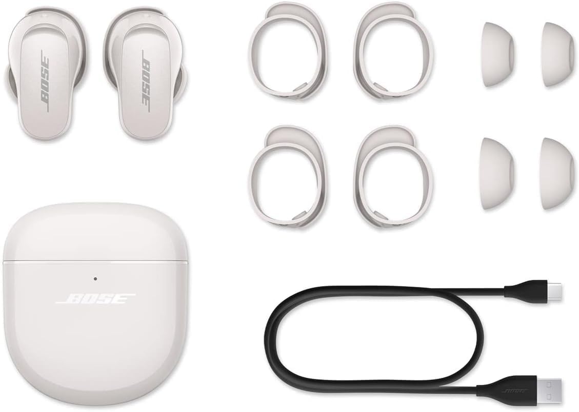 Bose QuietComfort Earbuds II, Wireless, Bluetooth, Proprietary Active Noise Cancelling Technology in-Ear Headphones with Personalized Noise Cancellation & Sound, Soapstone