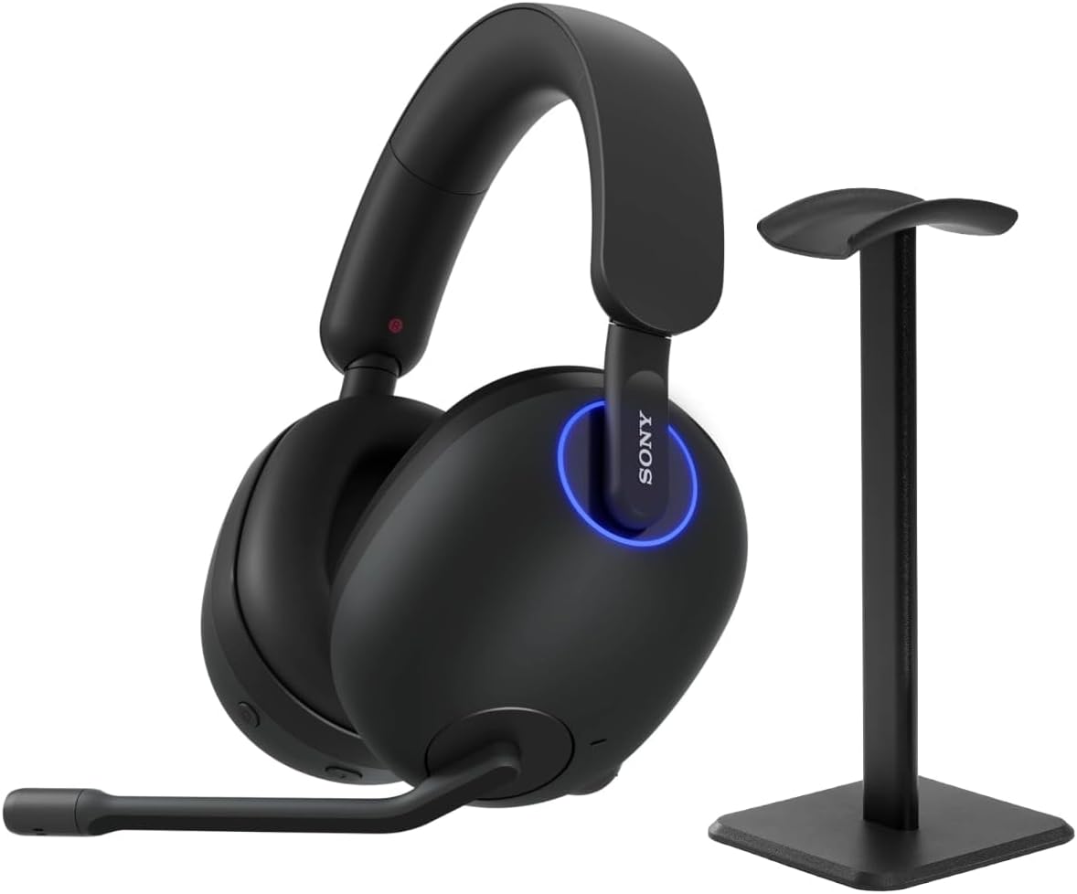 Sony INZONE H9 Gaming Headset, Wireless Noise Canceling Bluetooth Headset with Microphone, 360 Spatial Sound, for PC and PS5 (WH-G900N) Bundle with Turnstile Audio Desktop Headphone Stand (Black)