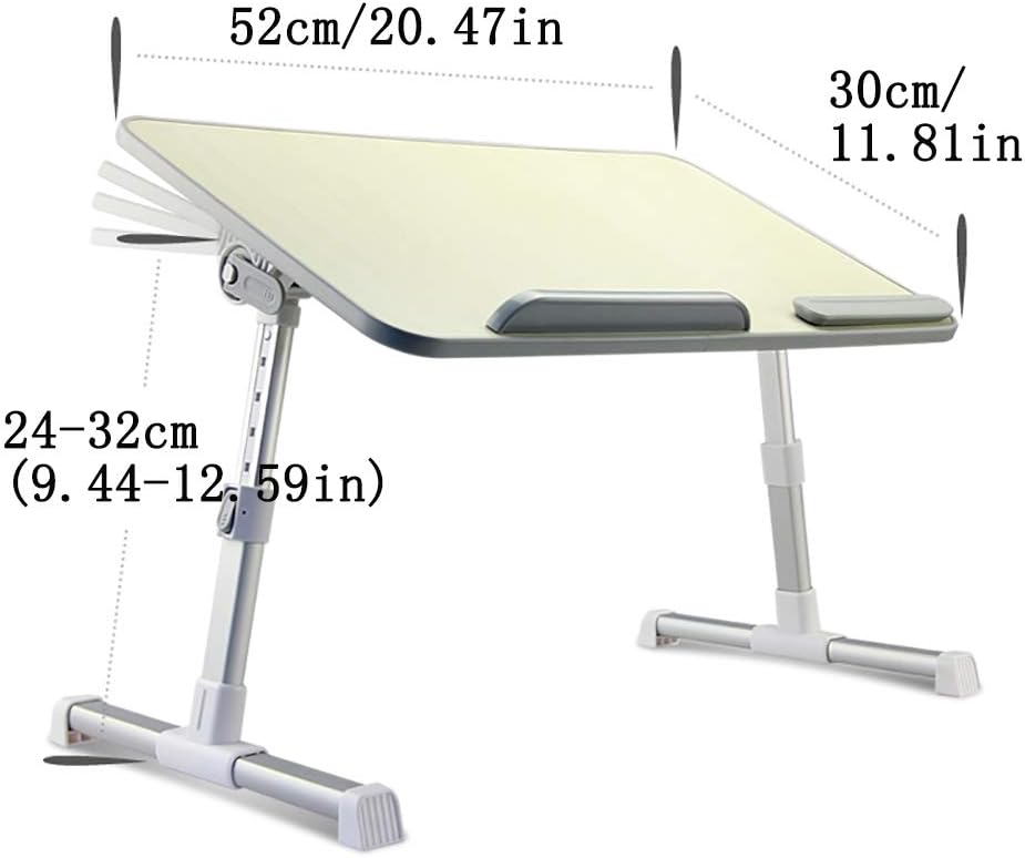 Laptop Table,Portable Laptop Stand,Laptop Stand Adjustable Height,Laptop Stand with Fan,for Bed/Sofa/Desk
