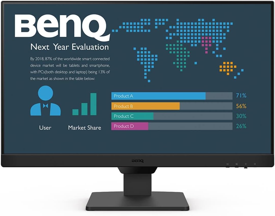 BenQ BL2490 23.8' FHD 1080p LED Monitor 100Hz 5ms 1300:1 250 cd/m² Tilt HDMI DisplayPort Anti-Glare