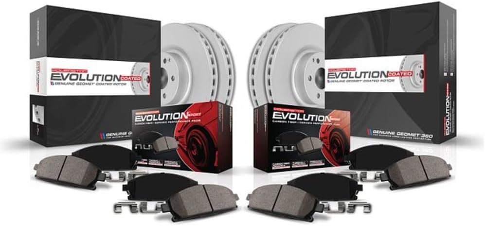 PowerStop Front and Rear Brake Kit for Audi A4 2009-11 |A4 Quattro 2009-11 |A5 2010-11 |A5 Quattro 2008-11 - Fully-Coated Disc Rotors with Z23 Carbon-Fiber Ceramic Brake Pads Upgrade, CRK5754