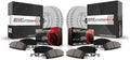 PowerStop Front and Rear Brake Kit for Audi A4 2009-11 |A4 Quattro 2009-11 |A5 2010-11 |A5 Quattro 2008-11 - Fully-Coated Disc Rotors with Z23 Carbon-Fiber Ceramic Brake Pads Upgrade, CRK5754