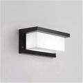 Wall Lamp Outdoor LED Square Metal Partition Wall Sconce Lighting Fixture Milky White Lampshade Black Wrought Iron Lights,Wall Lights