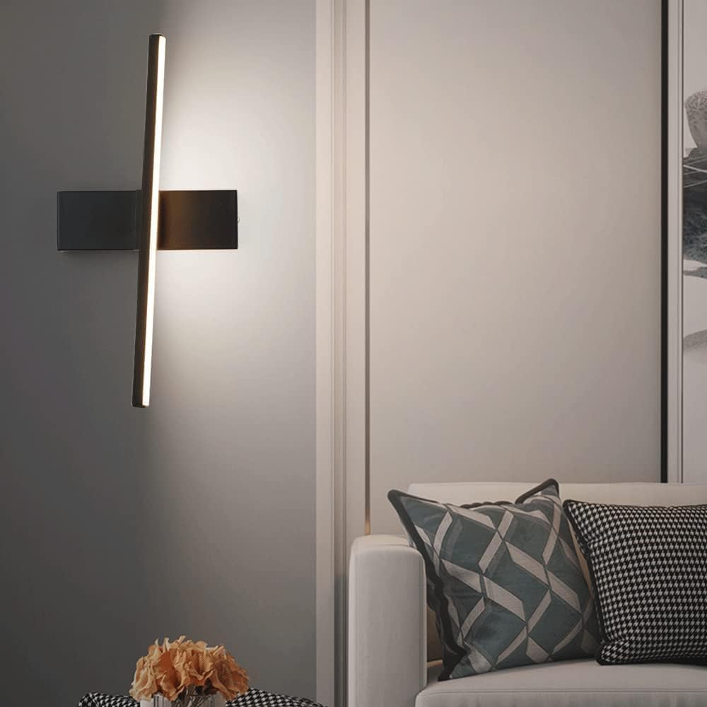 330 Rotatable LED Wall Light Bar Black Bathroom Fixtures Over Mirror 7W Long Linear Bedroom Sconce Modern Office Reading,Chandelier