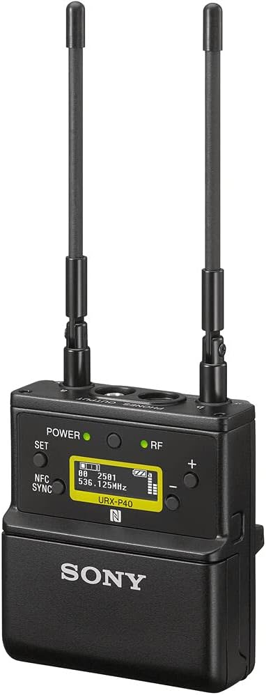 Sony UWP-D22 Camera-Mount Wireless Cardioid Handheld Microphone System (UC14: 470 to 542 MHz) (UWPD22/14) + Headphones + 8 x Rechargeable Batteries + 3.5 mm Auxiliary Cable + Case + More