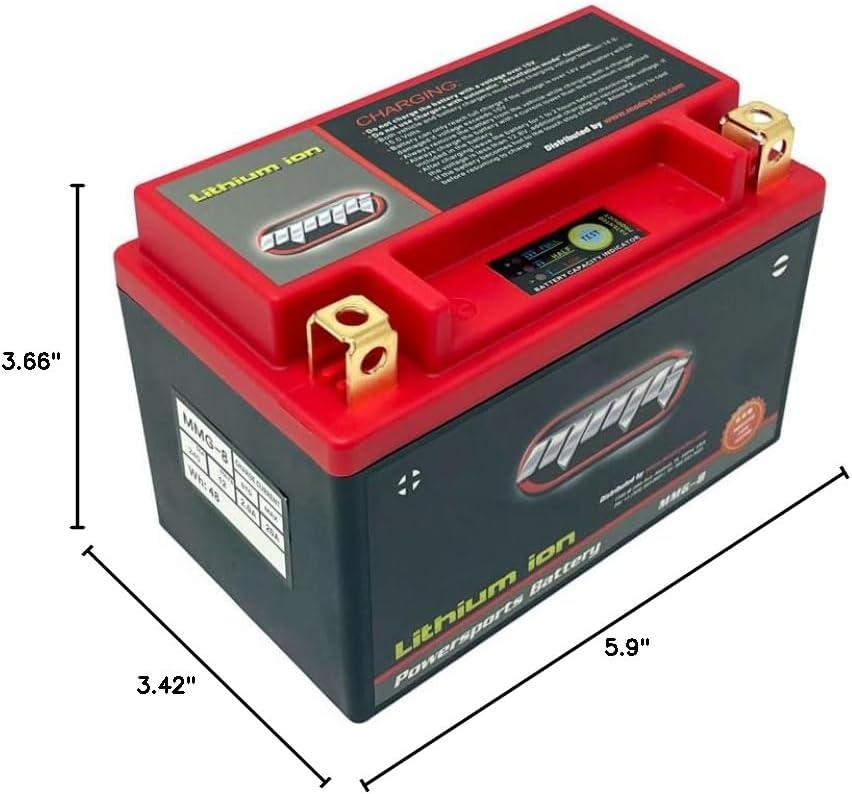 MMG YTX14-BS YTX14H Lithium Ion Sealed Factory Activated Powersports Battery 12V CCA 240 for Motorcycles Aprilia BMW Honda Kawasaki KTM Yamaha (MMG8)